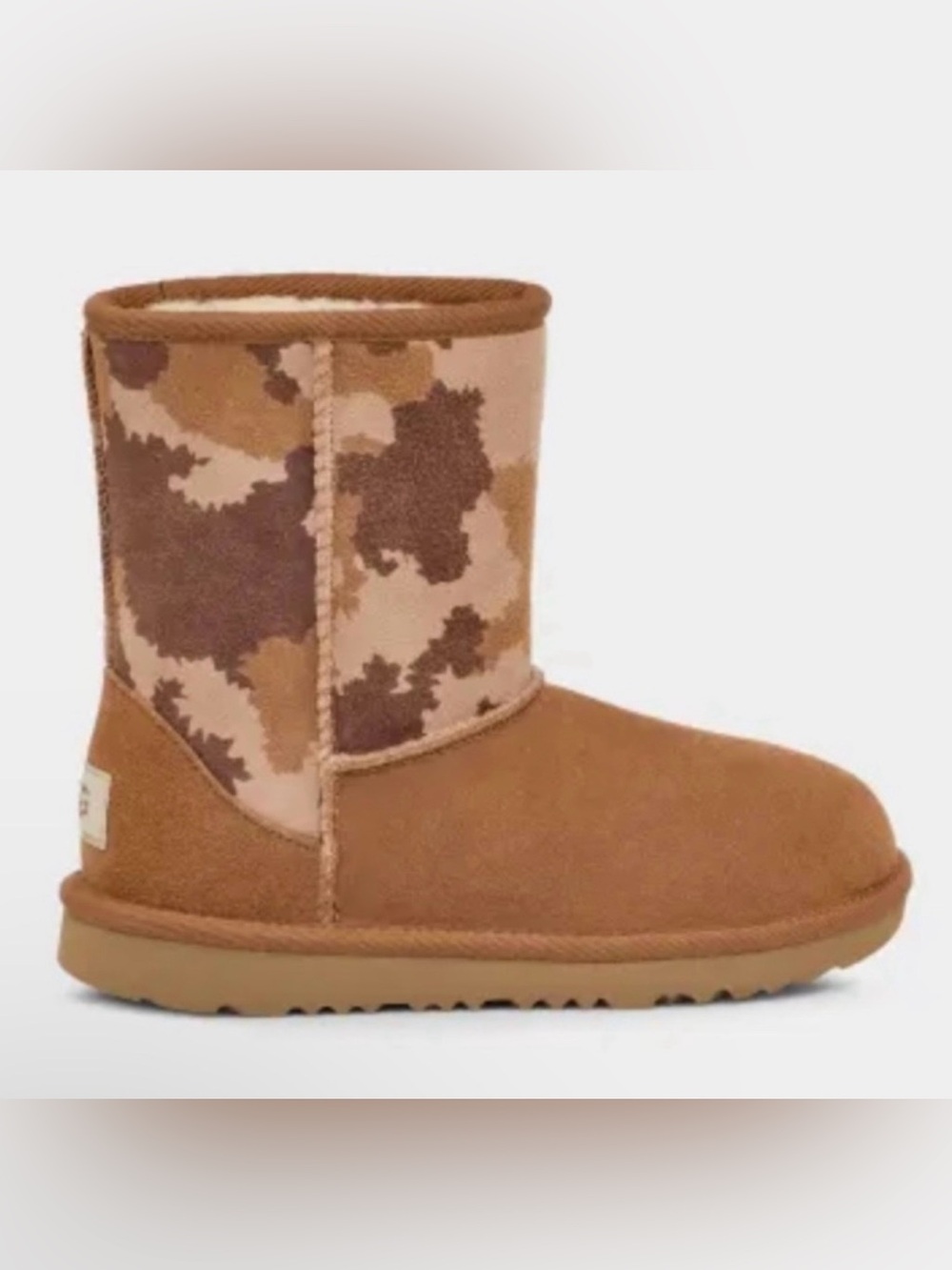 UGG Kids Tan and Cream Camo Classic Boots